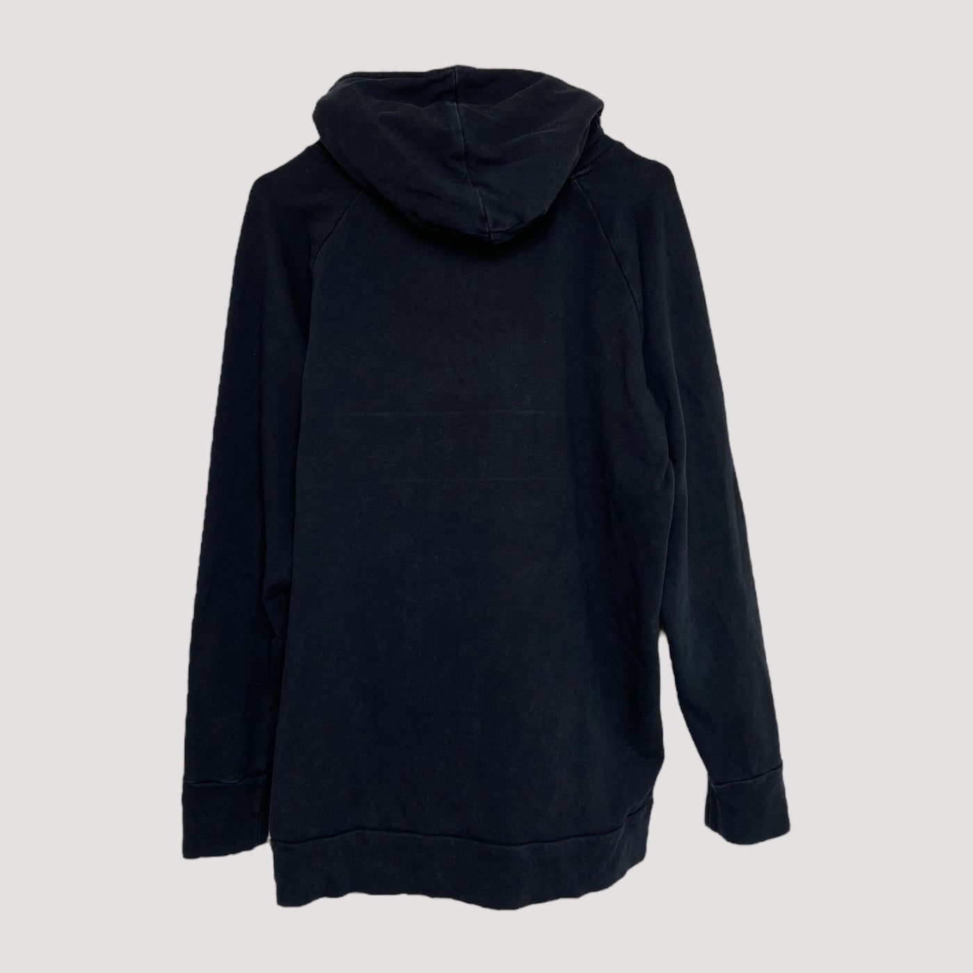 button hoodie, black | women L