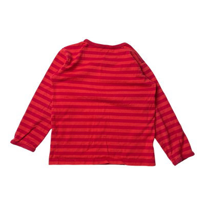 Marimekko stripe shirt, red | 104/110cm