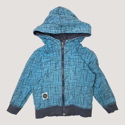 Mainio zipper sweat hoodie, powder blue | 98/104cm