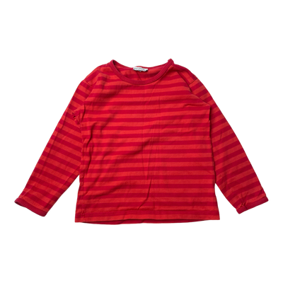 Marimekko stripe shirt, red | 104/110cm