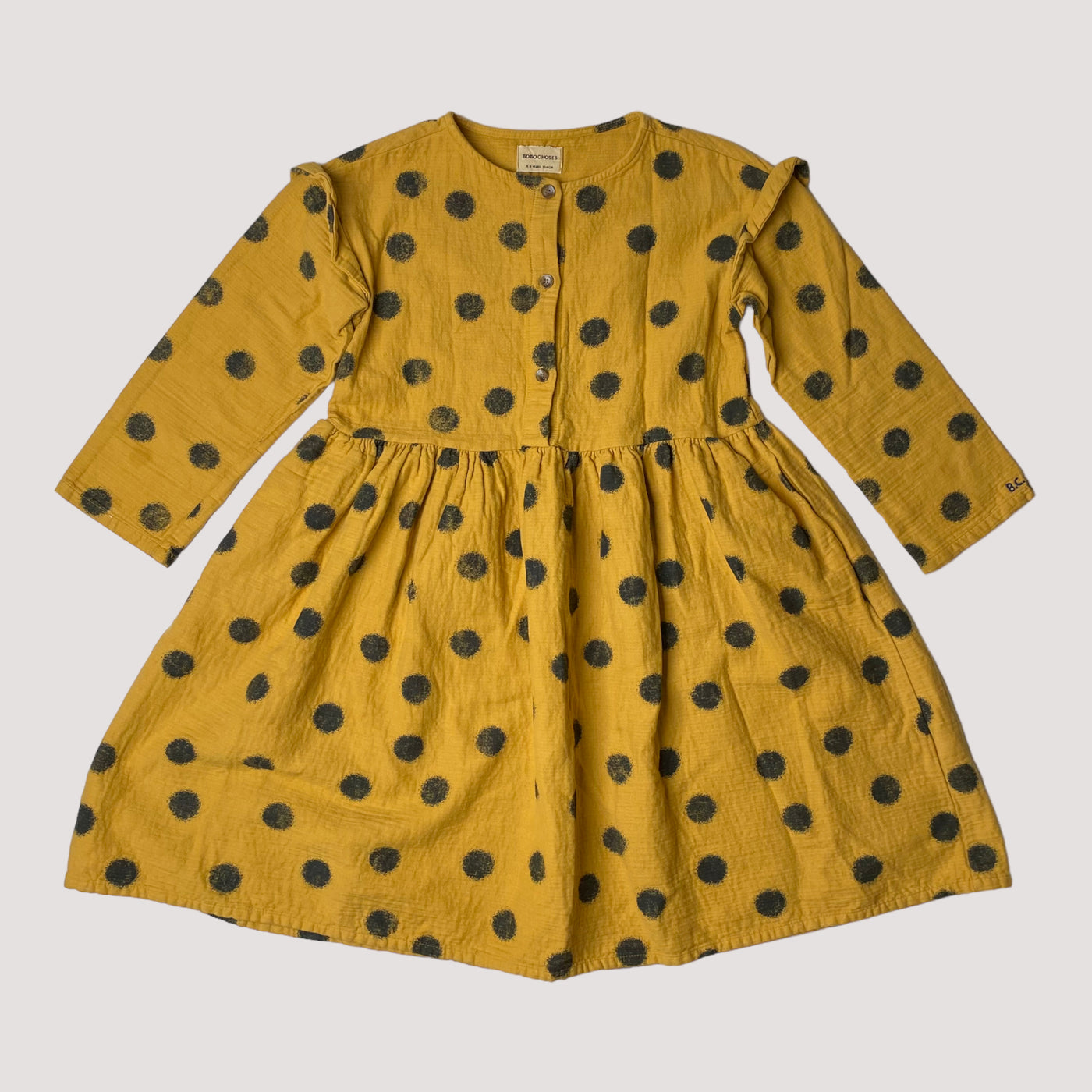 Bobo Choses woven dress, yellow | 134cm