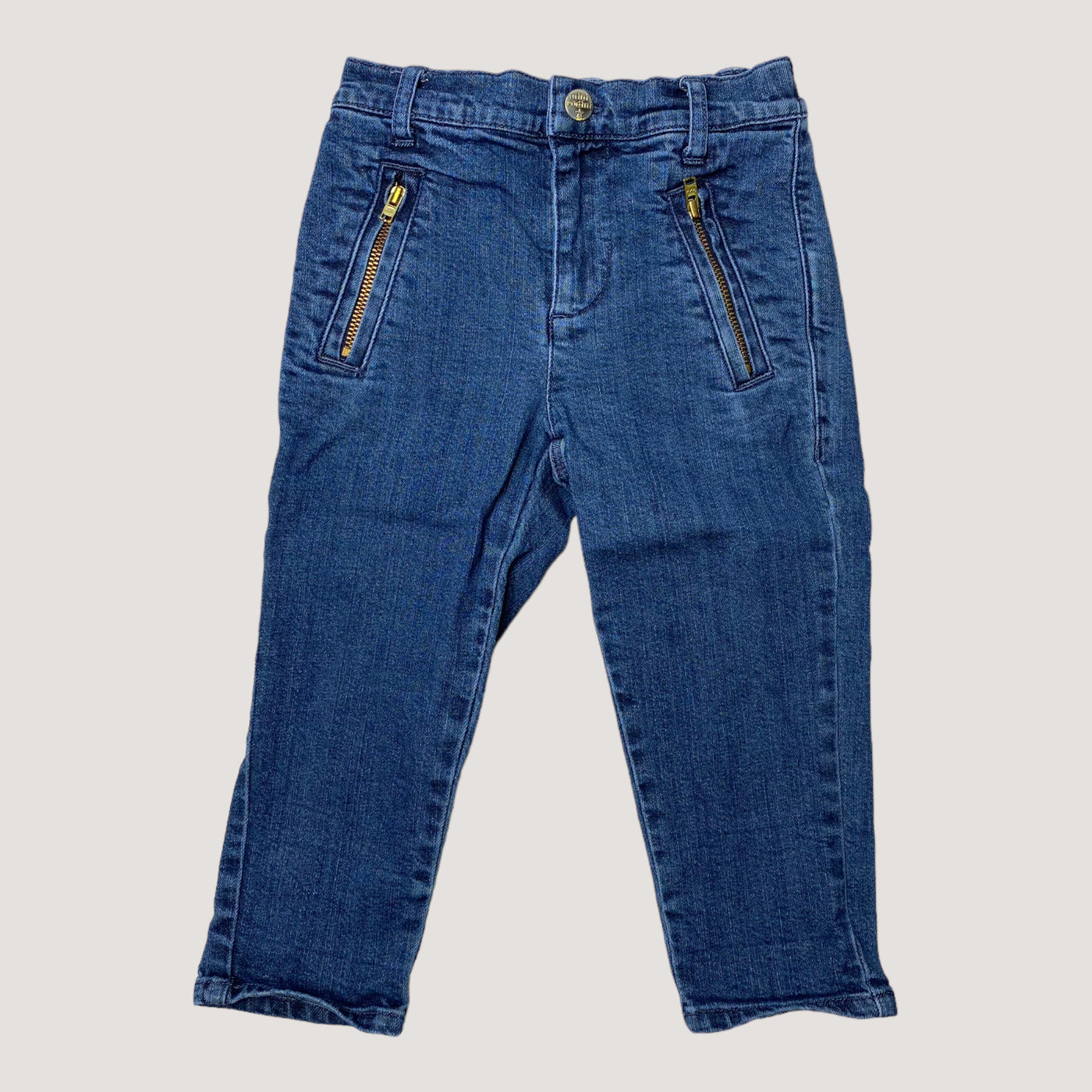 Mini Rodini cotton jeans, royal blue | 80/86cm