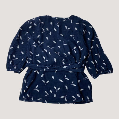 Kaiko muslin wrap blouse, midnight blue | woman M