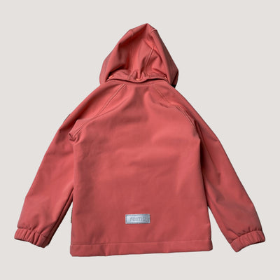 Reima softshell jacket, coral pink | 104cm