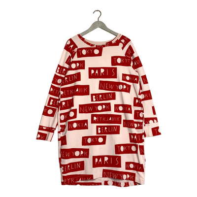 Papu giant sweat dress, red | woman L