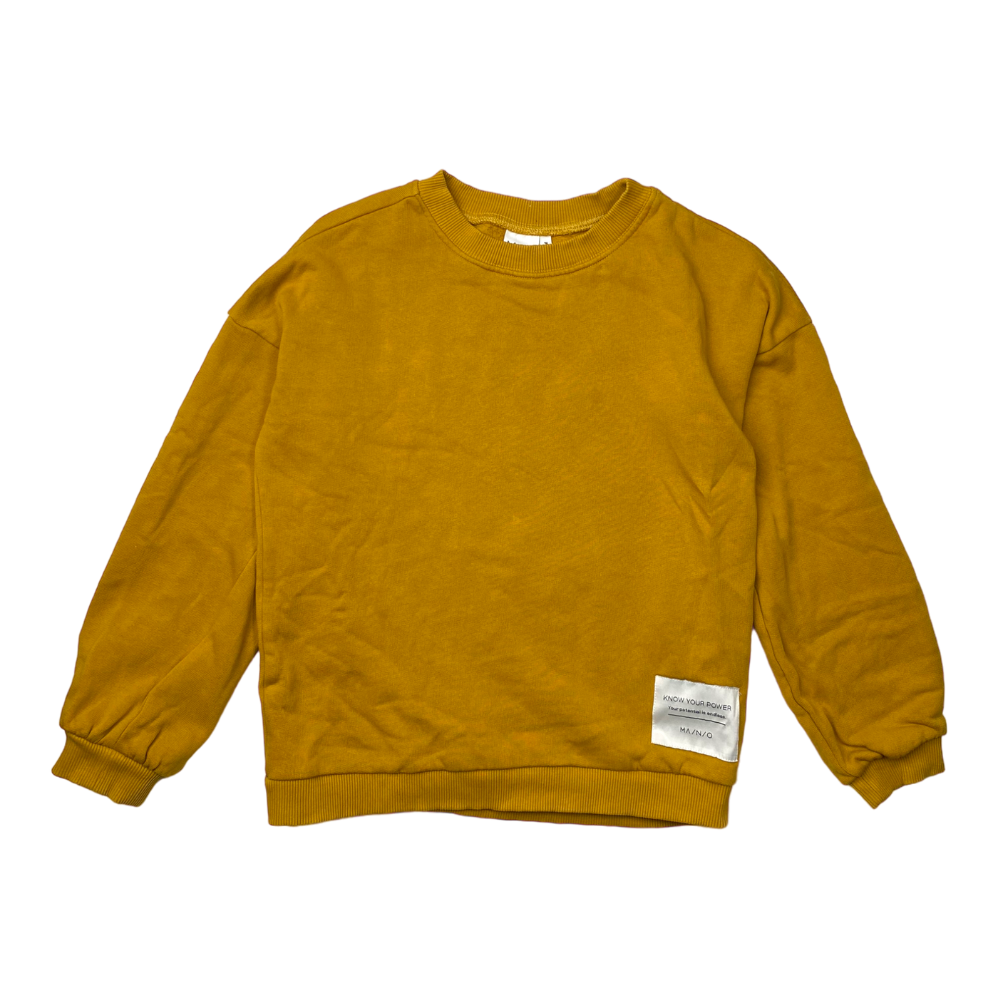 Mainio superpower sweatshirt, mustard yellow | 134/140cm