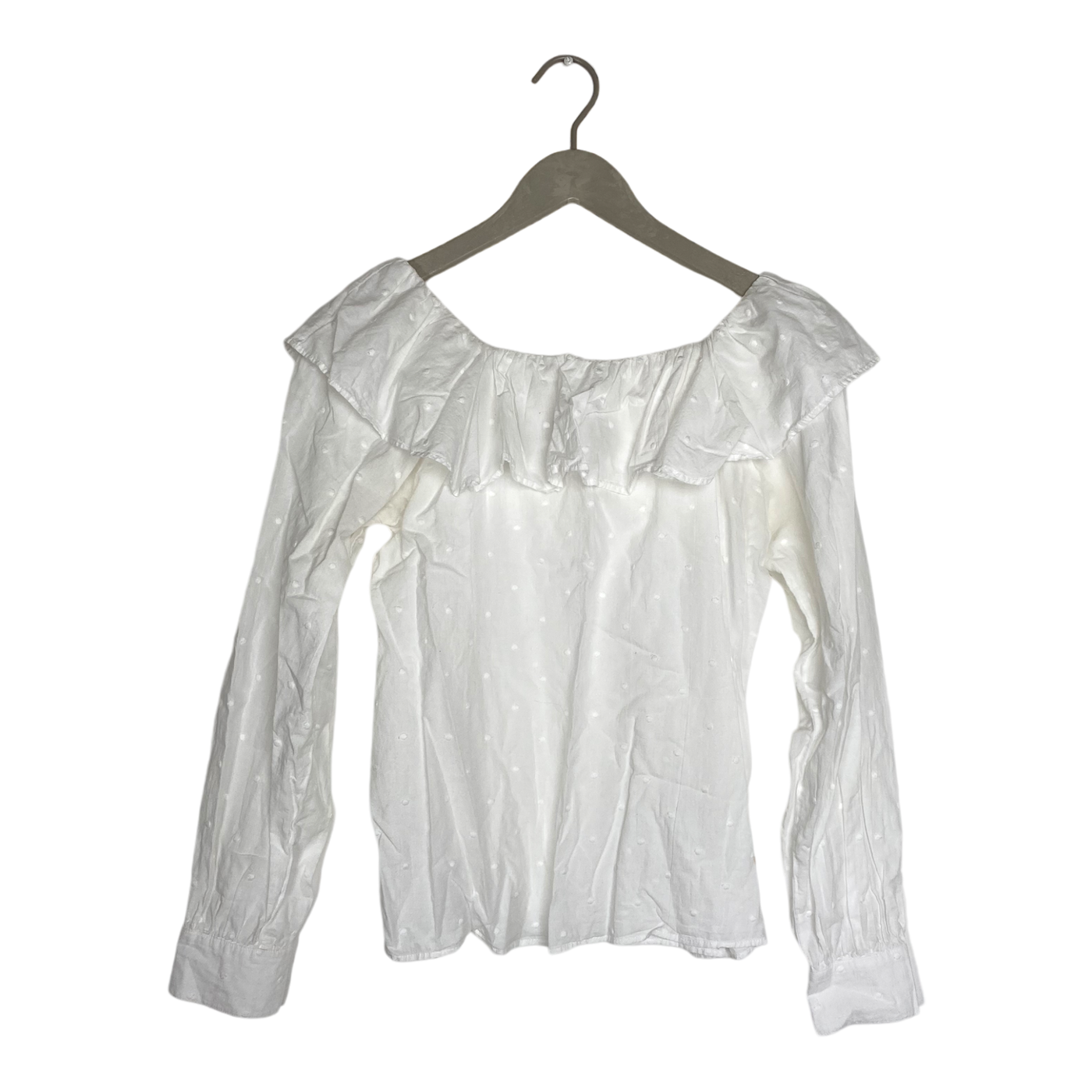 Kaiko off the shoulder woven shirt, white | woman XS