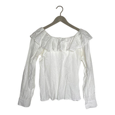 Kaiko off the shoulder woven shirt, white | woman XS