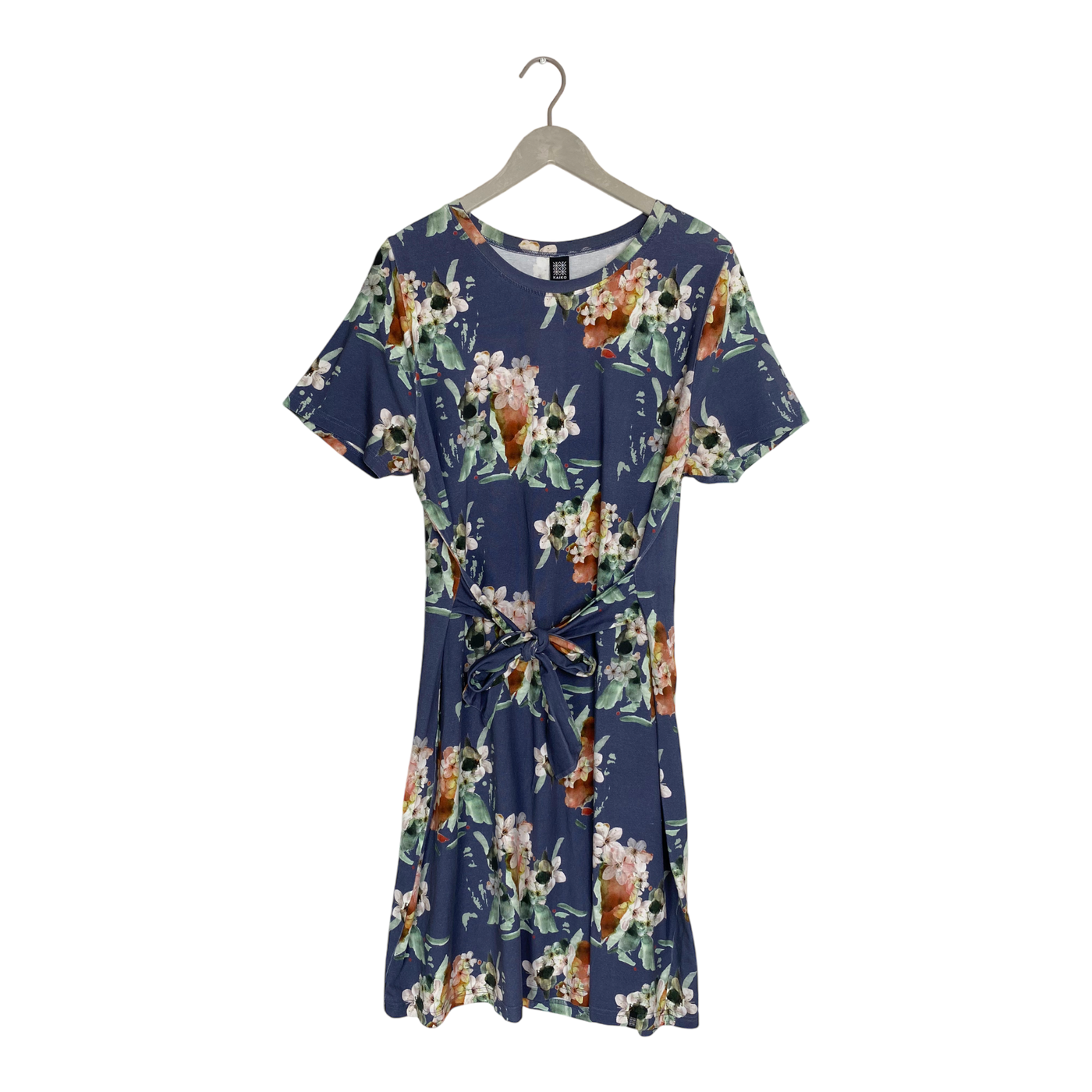 Kaiko t-shirt belted dress, flower | woman XL