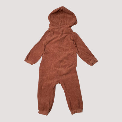 terry jumpsuit, brown | 86/92cm