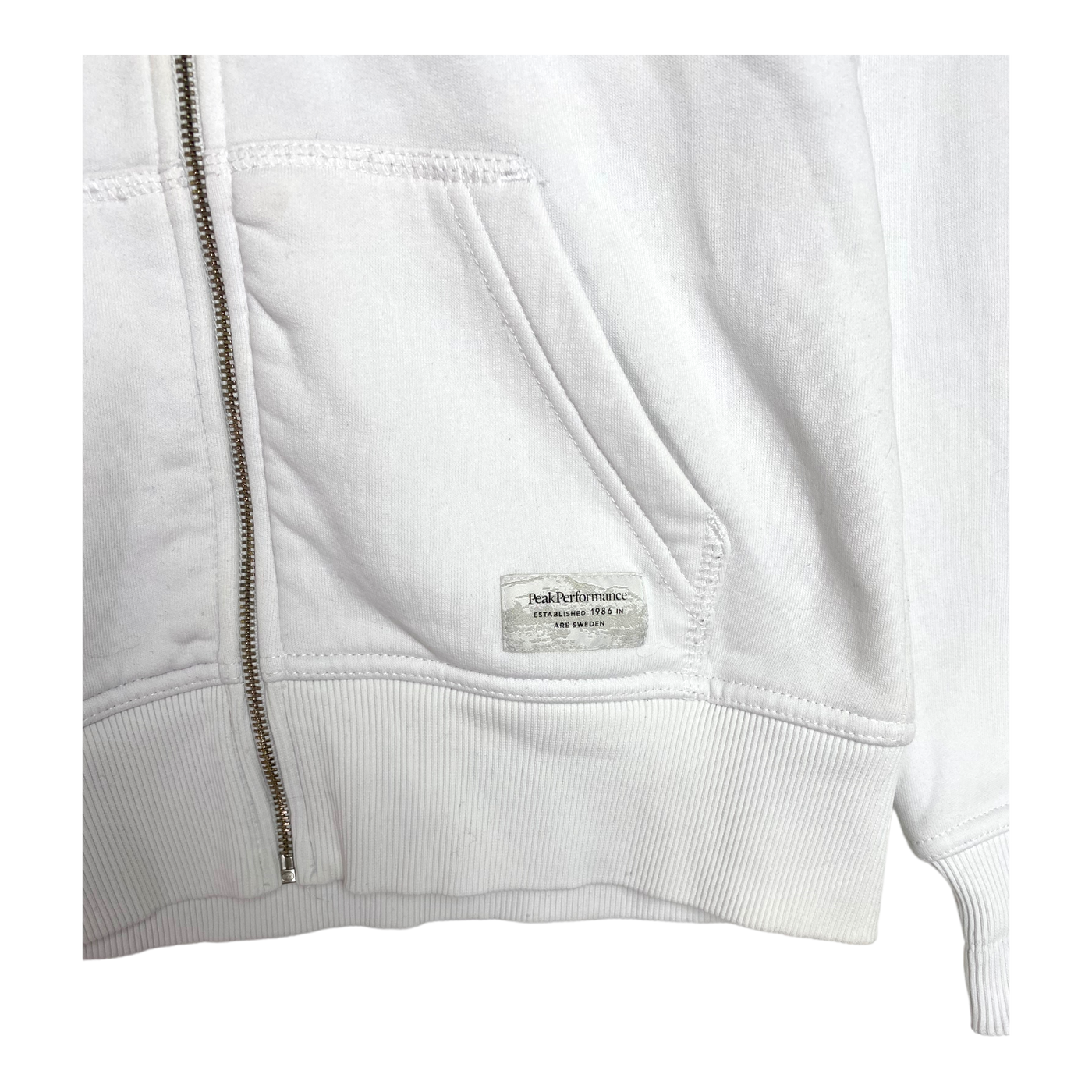 Peak Performance zip hoodie, white | women S