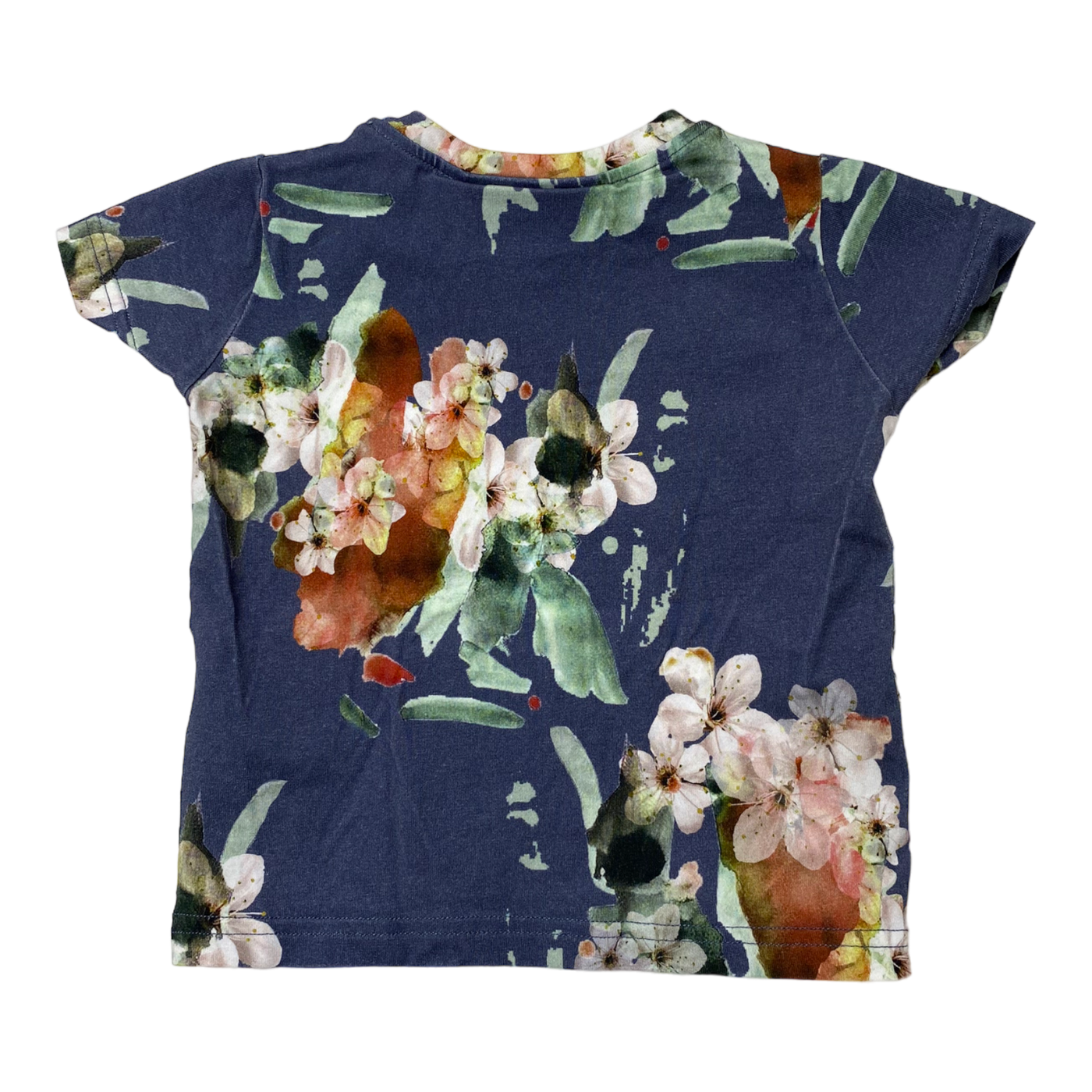 Kaiko t-shirt, blue blossom | 74/80cm
