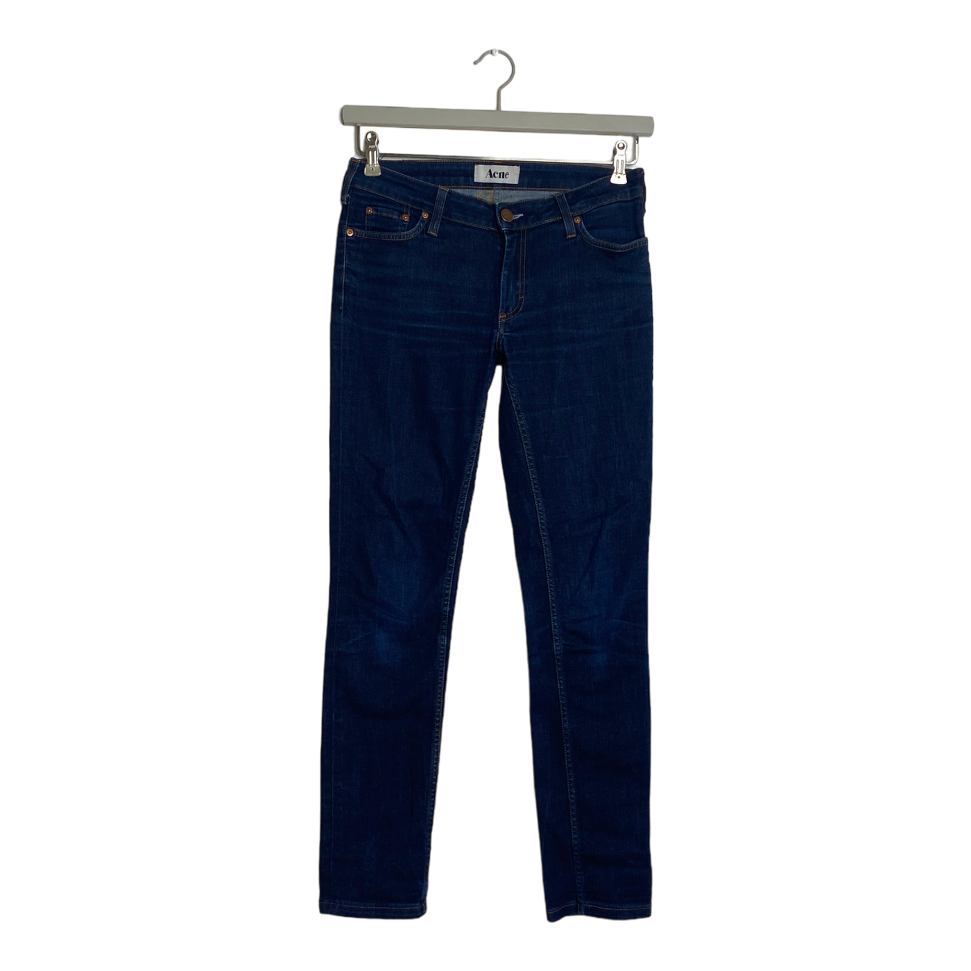 Acne kex soft raw jeans, midnight blue | women 28/34