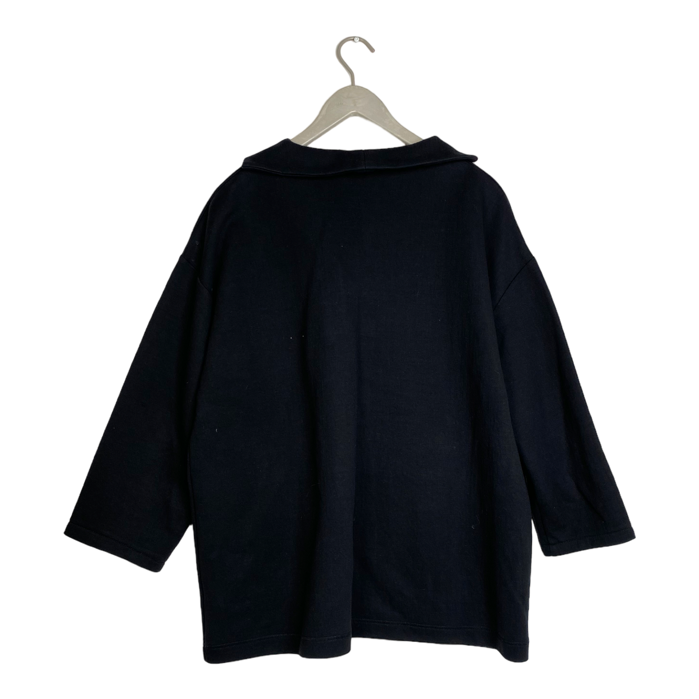 Marimekko kira sweat collar shirt, black | woman XXL