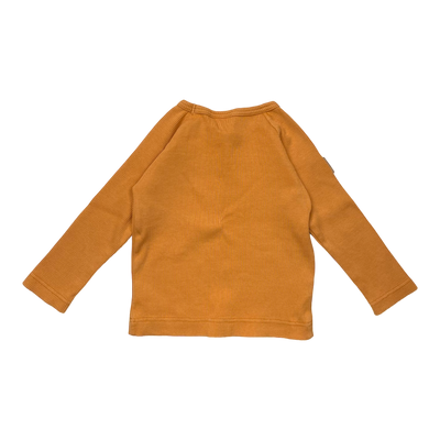 Metsola rib shirt, carrot orange | 74/80cm