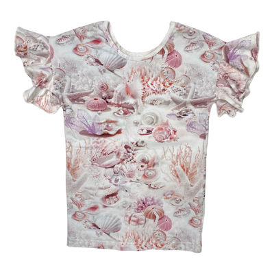 Gugguu frill t-shirt, flower | 110cm