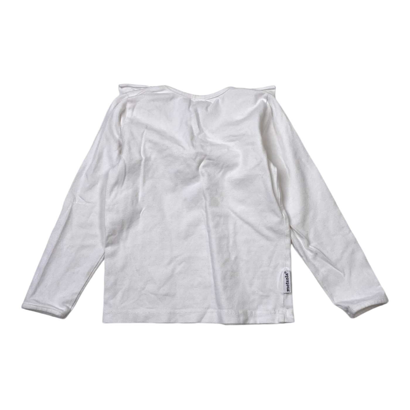 Metsola frill shirt, white | 110cm