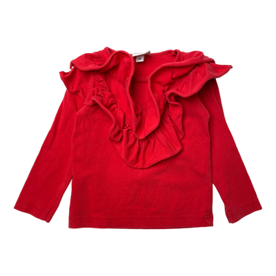 Metsola frill shirt, red | 80