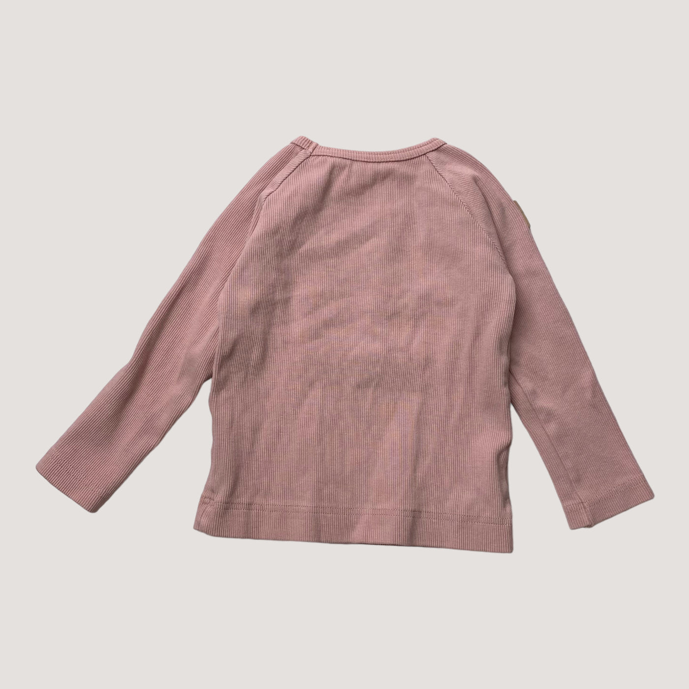 Metsola rib shirt, pink | 80cm