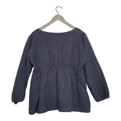 Bypias linen blouse, slate grey | woman M