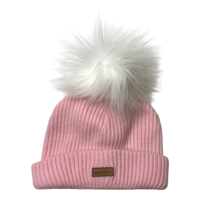 Metsola merino wool beanie, pink | 3-5y