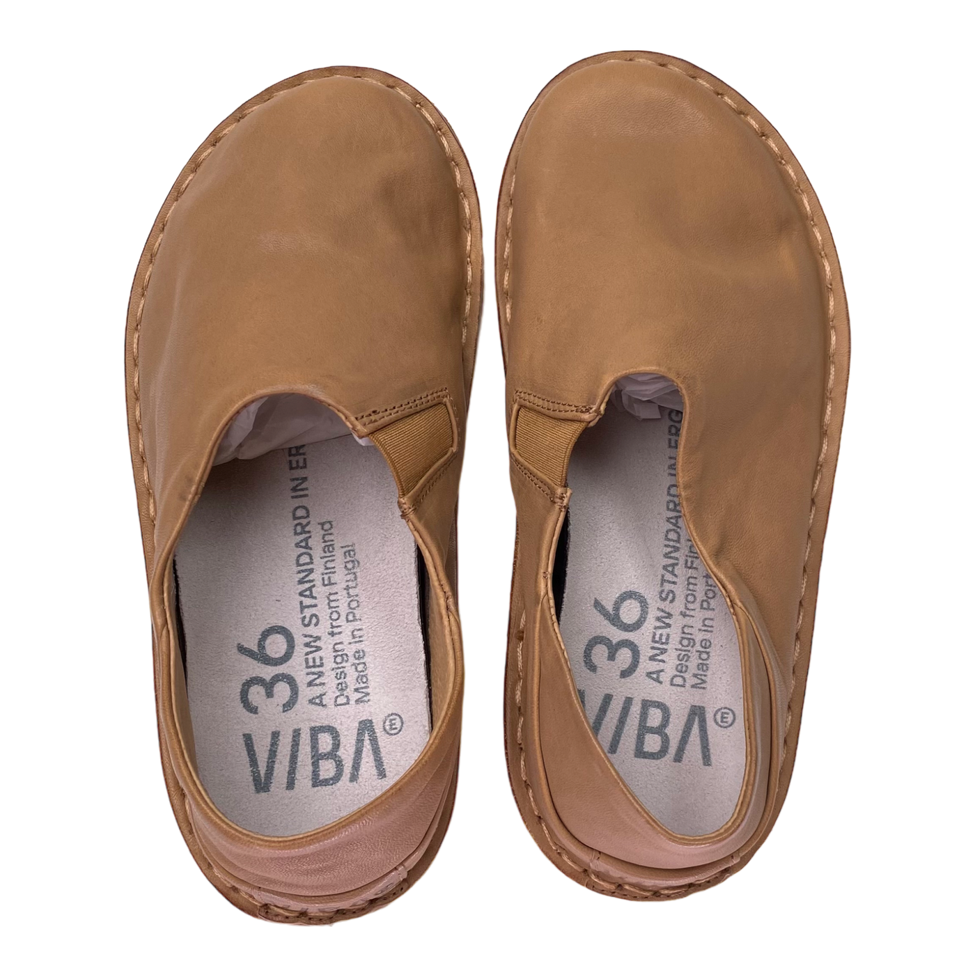 VIBAe Zuma leather shoes, fawn tan | 36