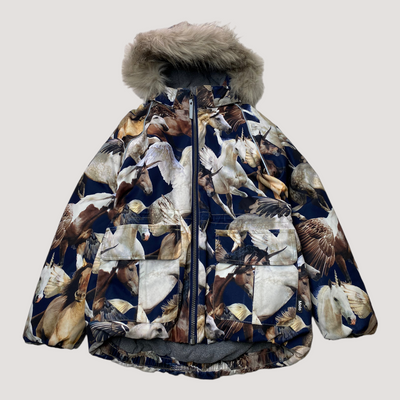 Molo cathy fur winter jacket, unicorn and pegasus | 128cm