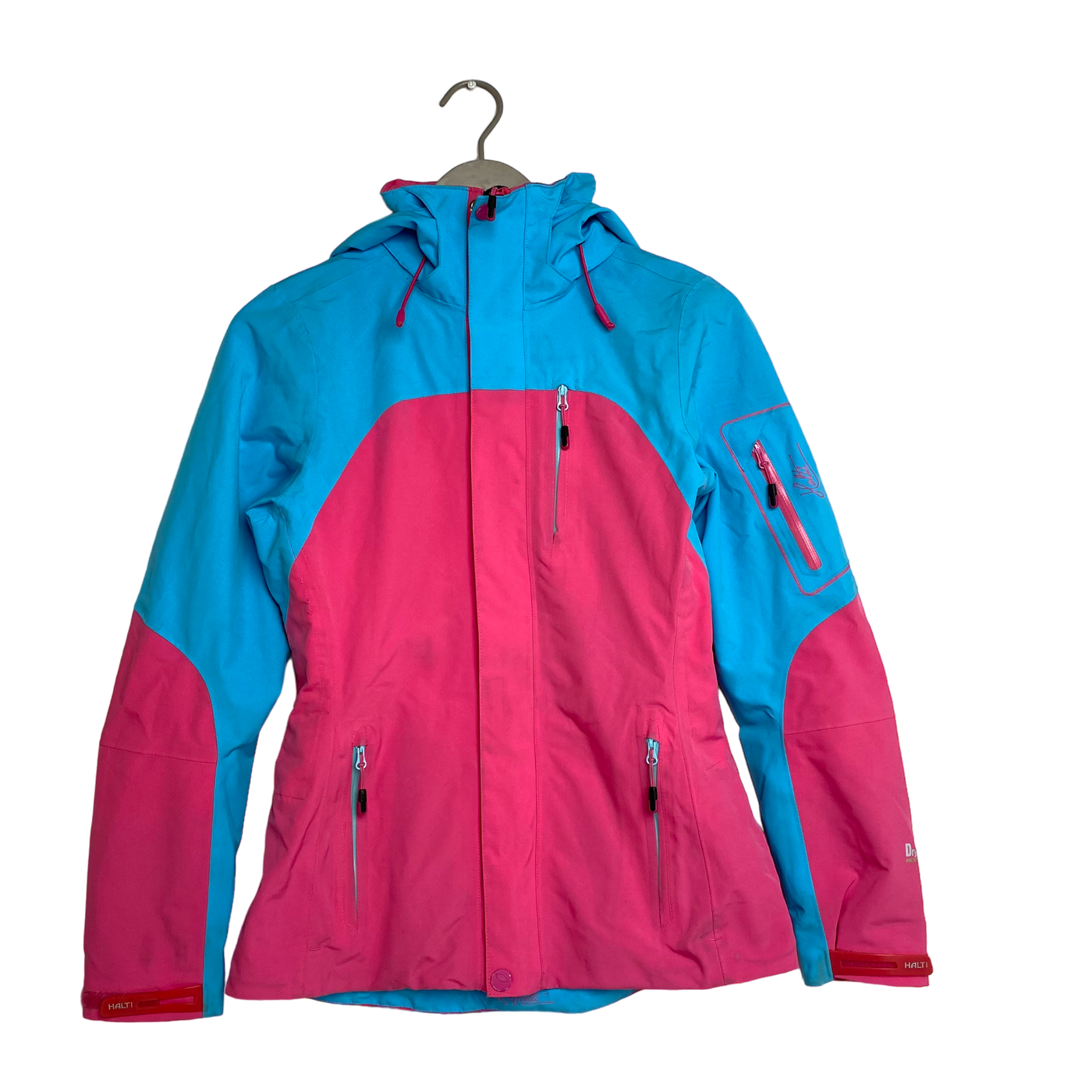 Halti drymaxX shell jacket, hot pink/deep sky blue | woman 34