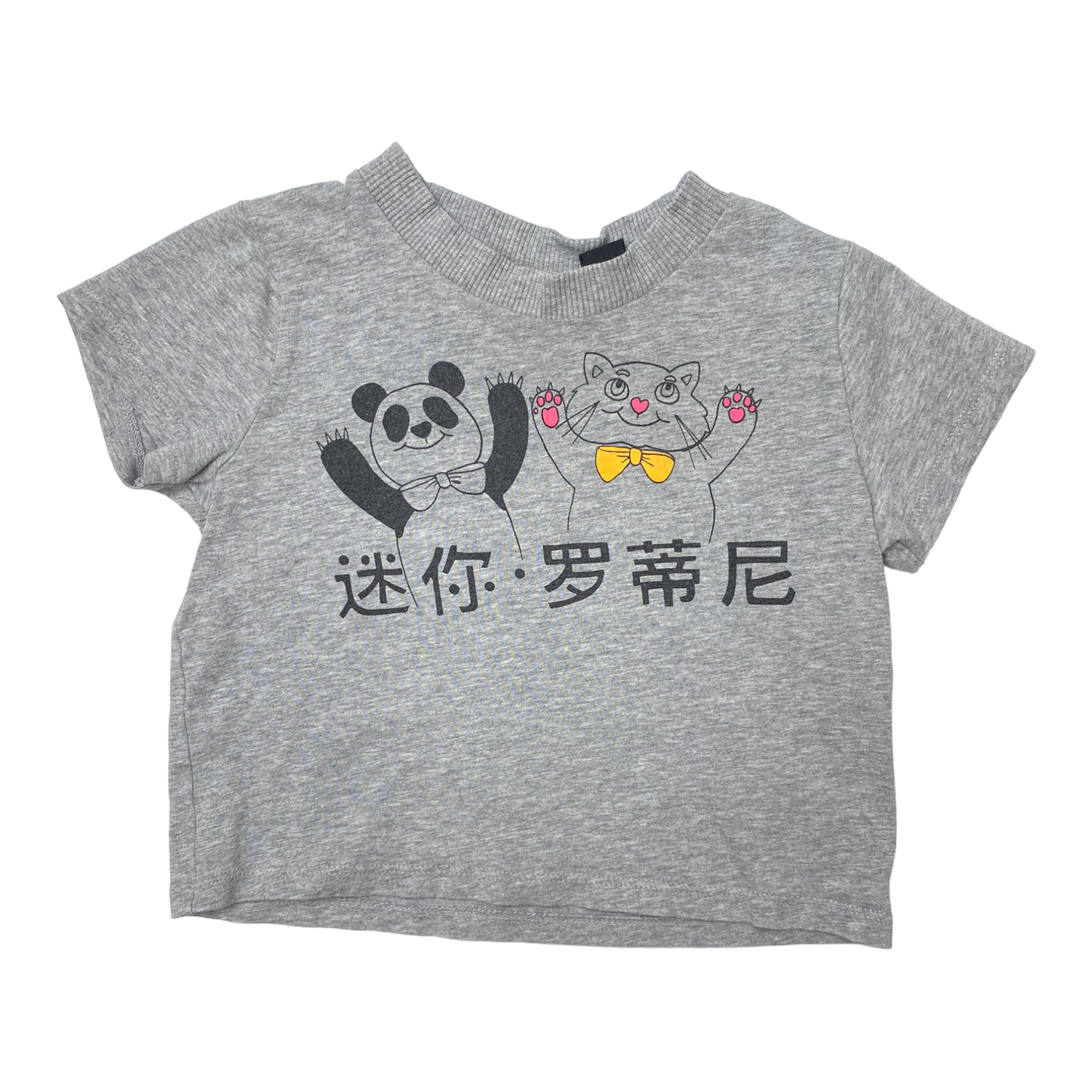 Mini Rodini t-shirt, panda and cat | 80/86cm