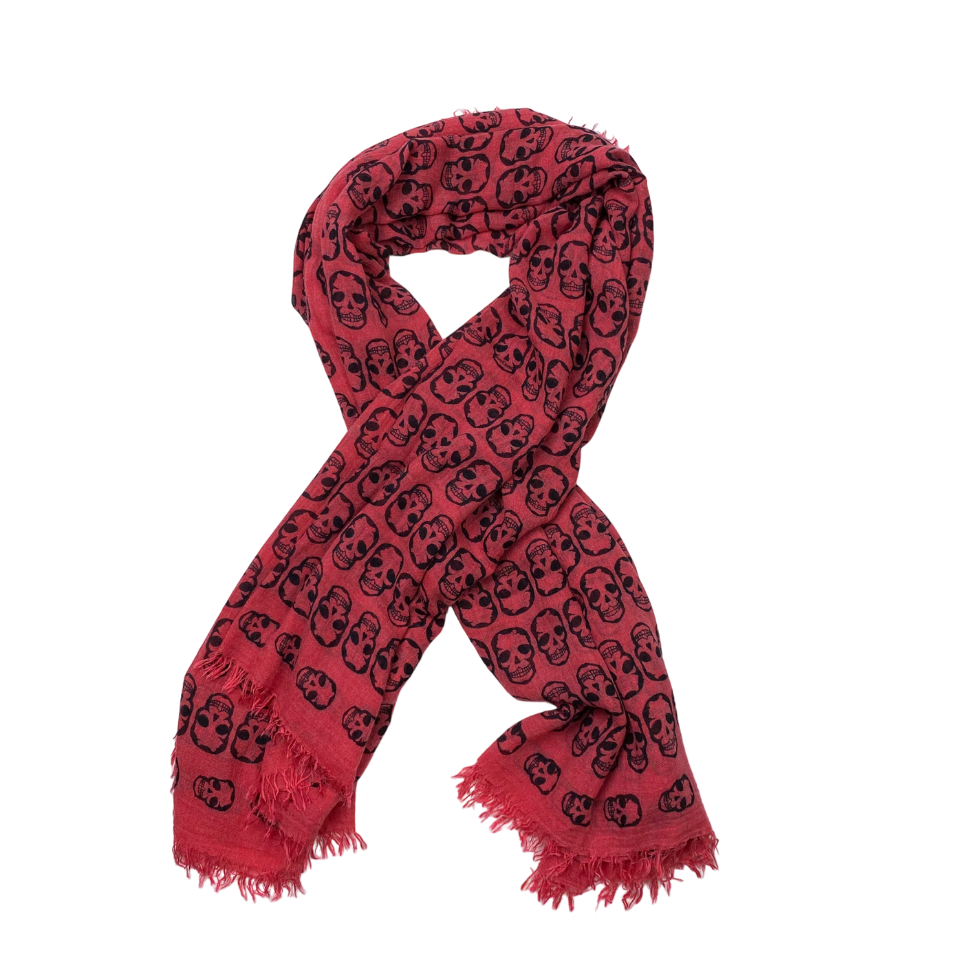 Zadig & Voltaire skull scarf, hot pink