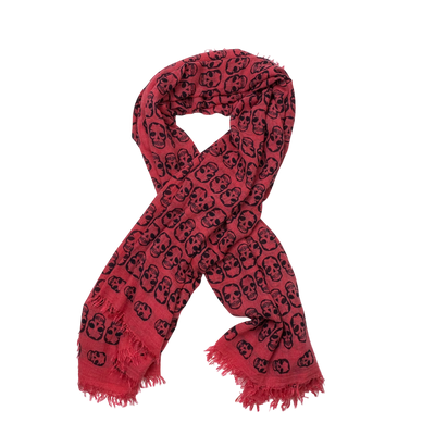 Zadig & Voltaire skull scarf, hot pink