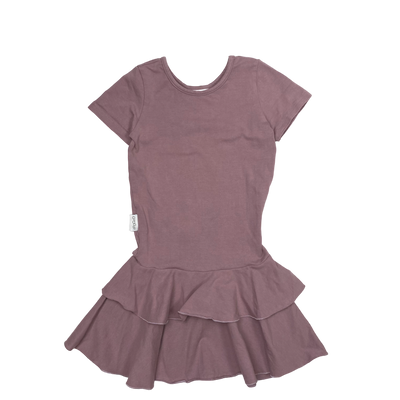 Gugguu frilla dress, plum | 116cm