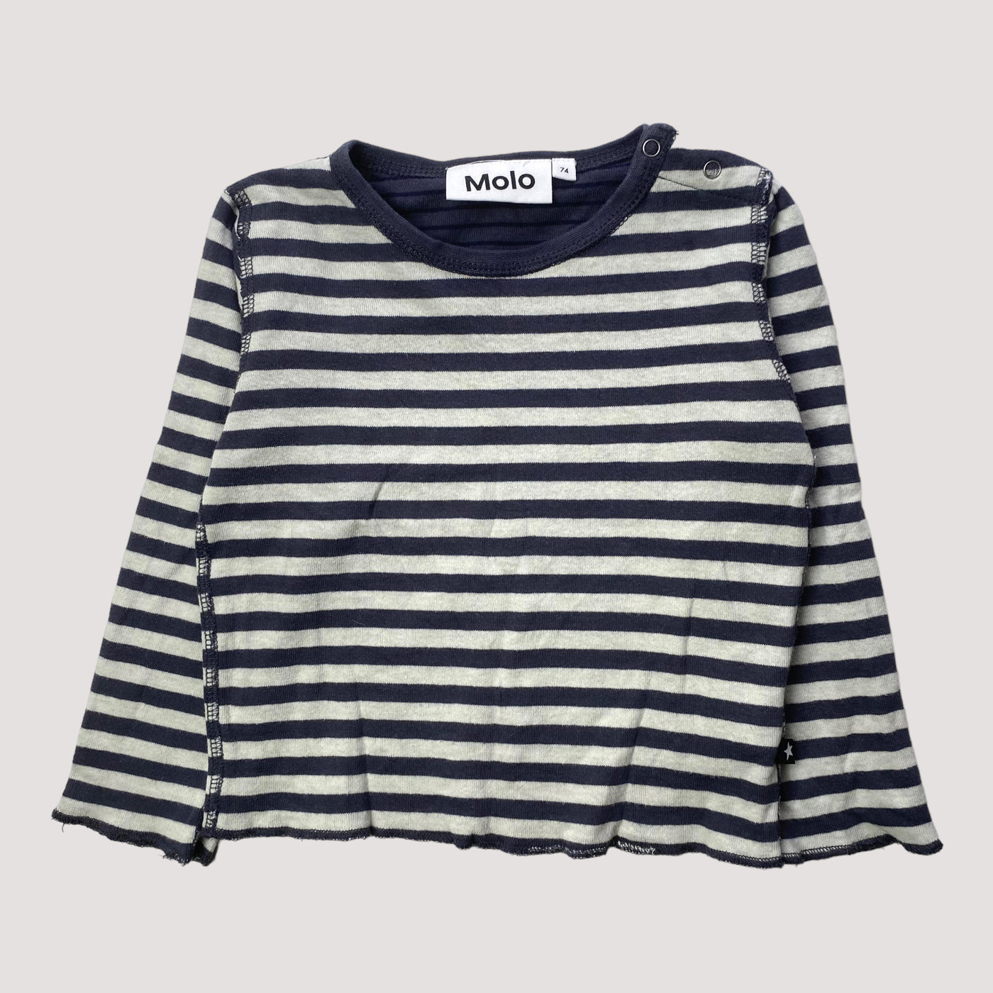 stripe shirt, grey/white | 74cm