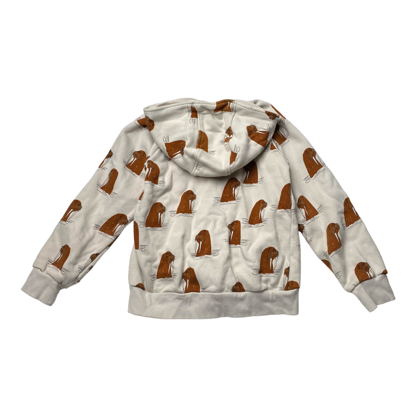 Mini Rodini zip hoodie, walrus | 140/146cm