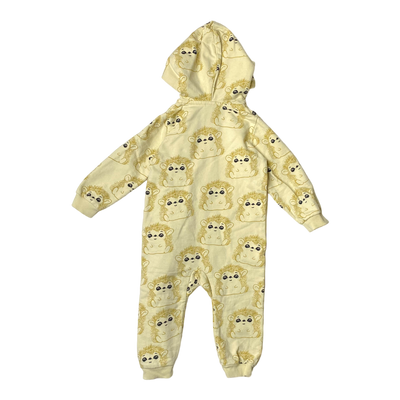 Mainio hooded sweat jumpsuit, hedgehog | 74/80cm