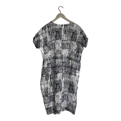 Papu boxy linen dress, sound waves | women XS