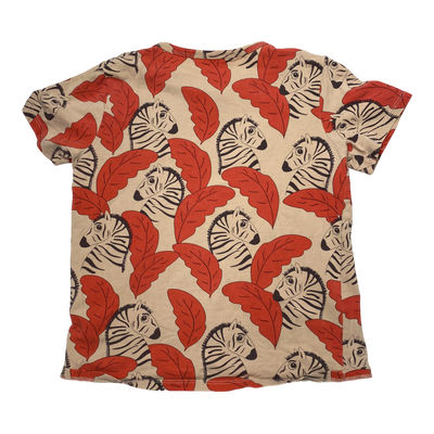 Mini Rodini rib t-shirt, zebra | 140/146cm