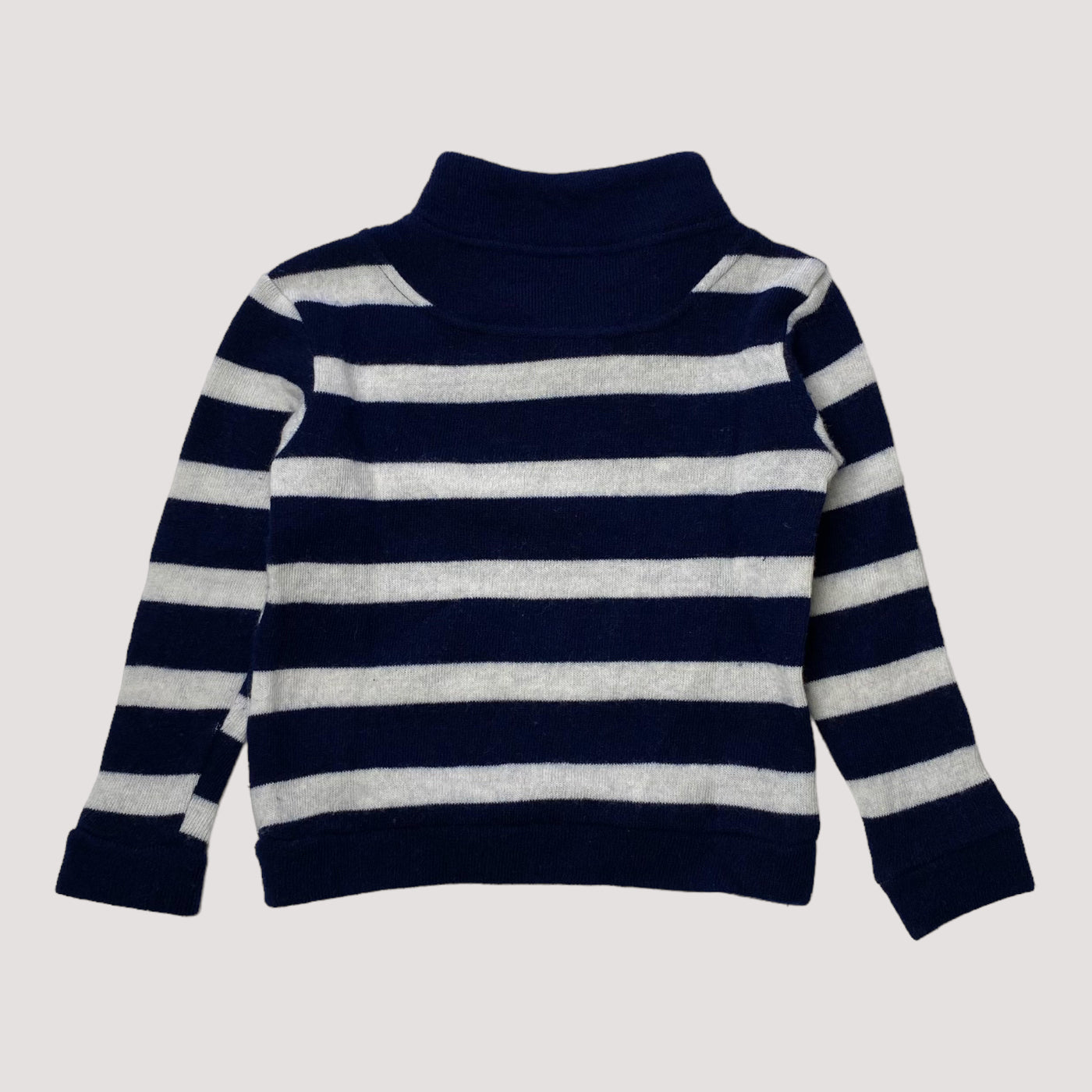 Ebbe knitted shirt, blue/white | 104cm