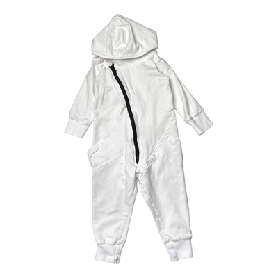 Gugguu sweat jumpsuit, white | 92cm