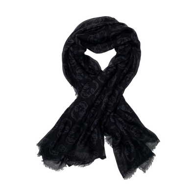 Zadig & Voltaire skull scarf, black