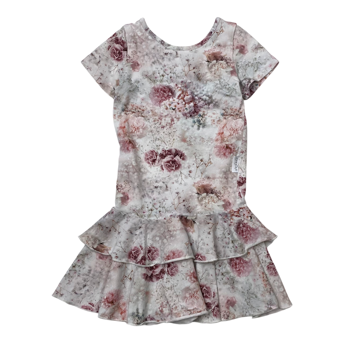 Gugguu t-shirt frilla dress, flowers | 104cm