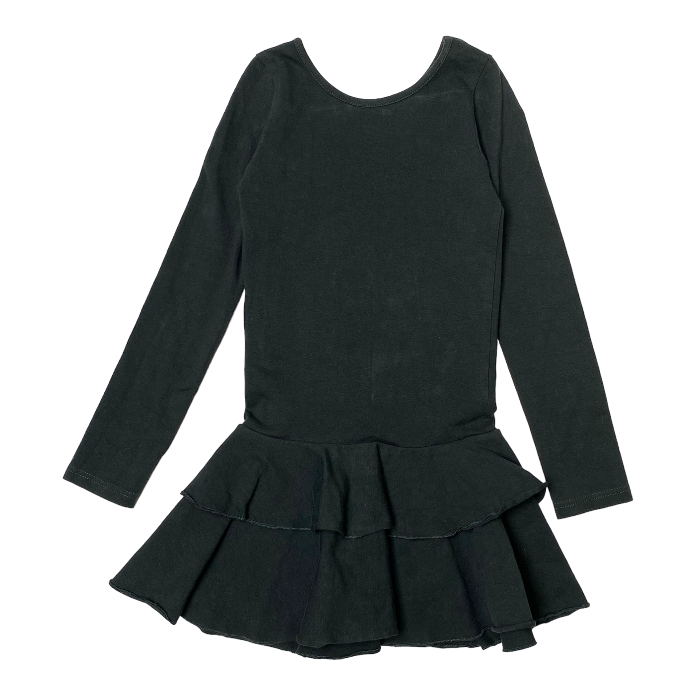 Gugguu frilla dress, dark green | 104cm