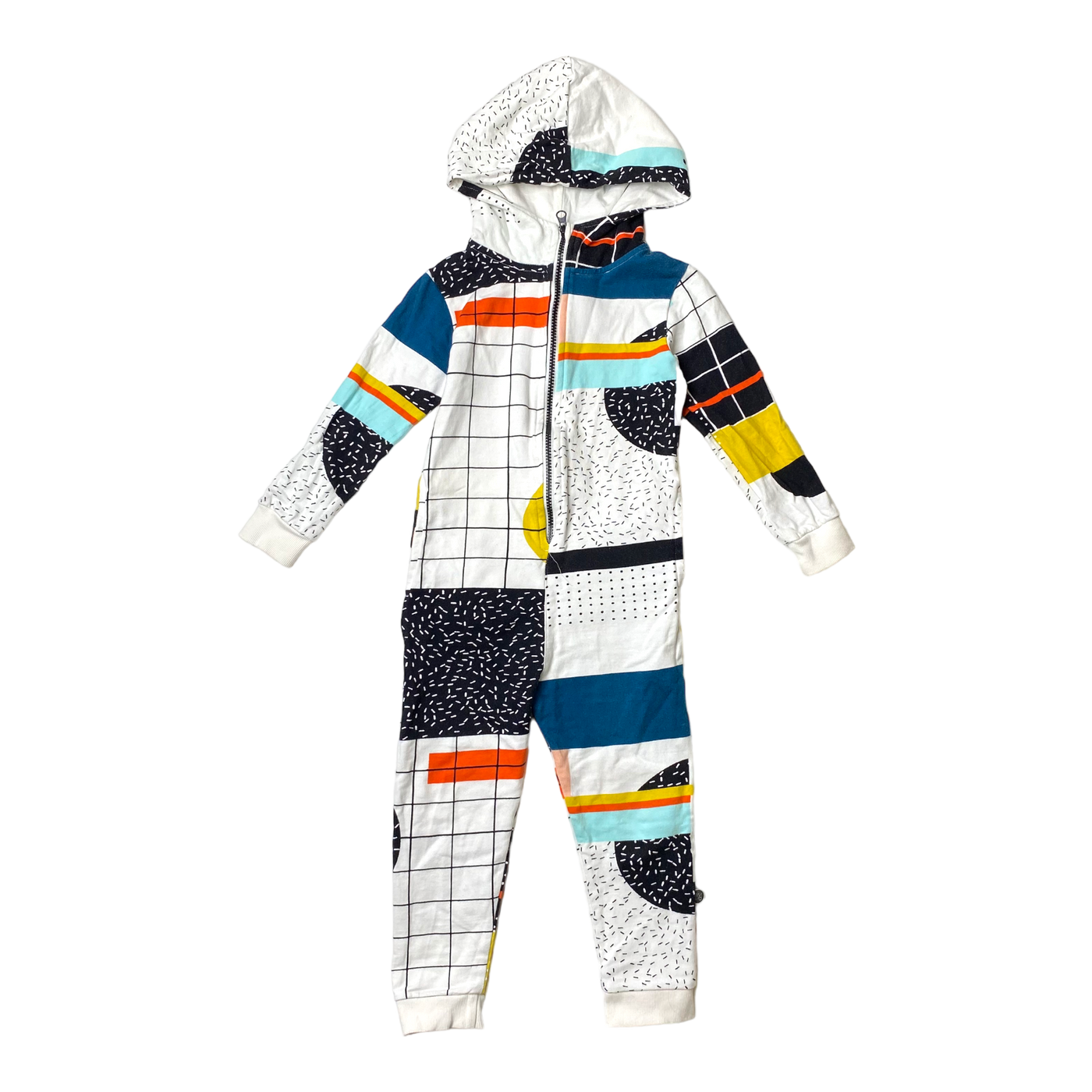 Mainio hooded sweat jumpsuit, multicolor | 98/104cm