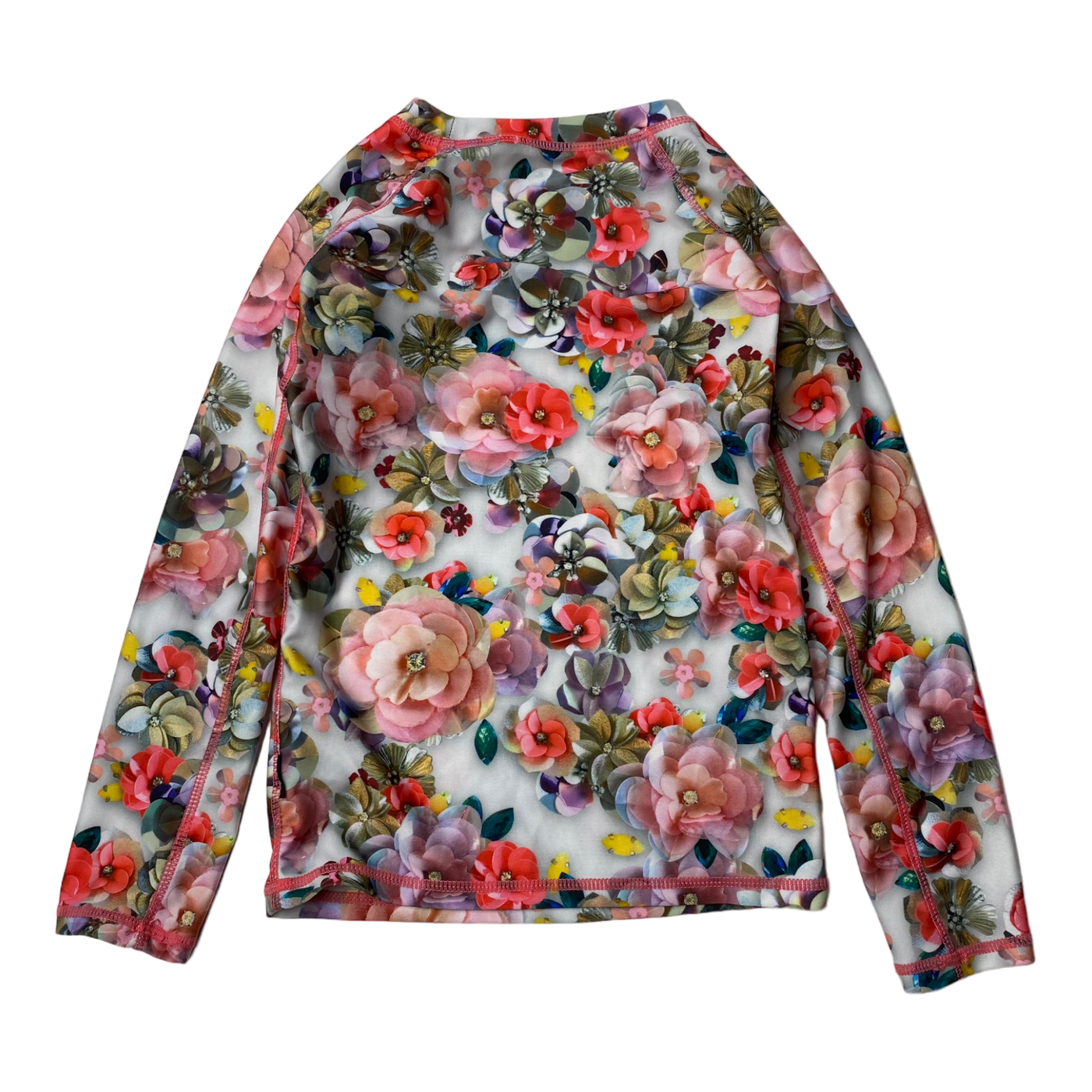 Molo neptune UV swim shirt, sequins flowers | 110/116cm