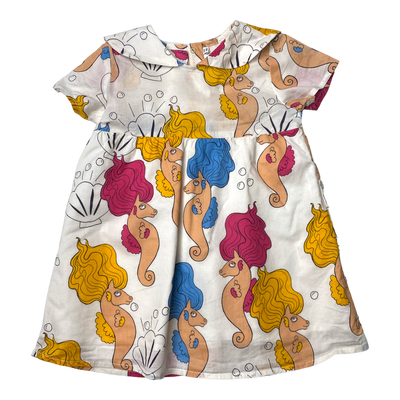 Mini Rodini woven dress, seahorse | 80/86cm