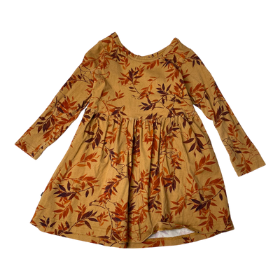 Kaiko dress, leaves | 86/92cm