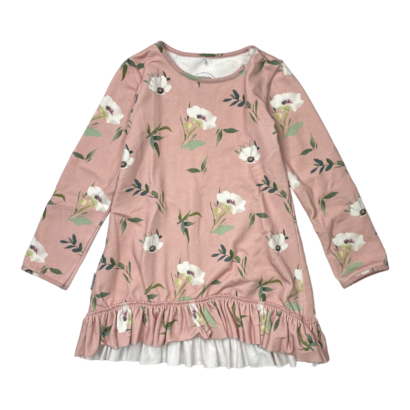 Metsola sweat dress, flower | 98/104cm