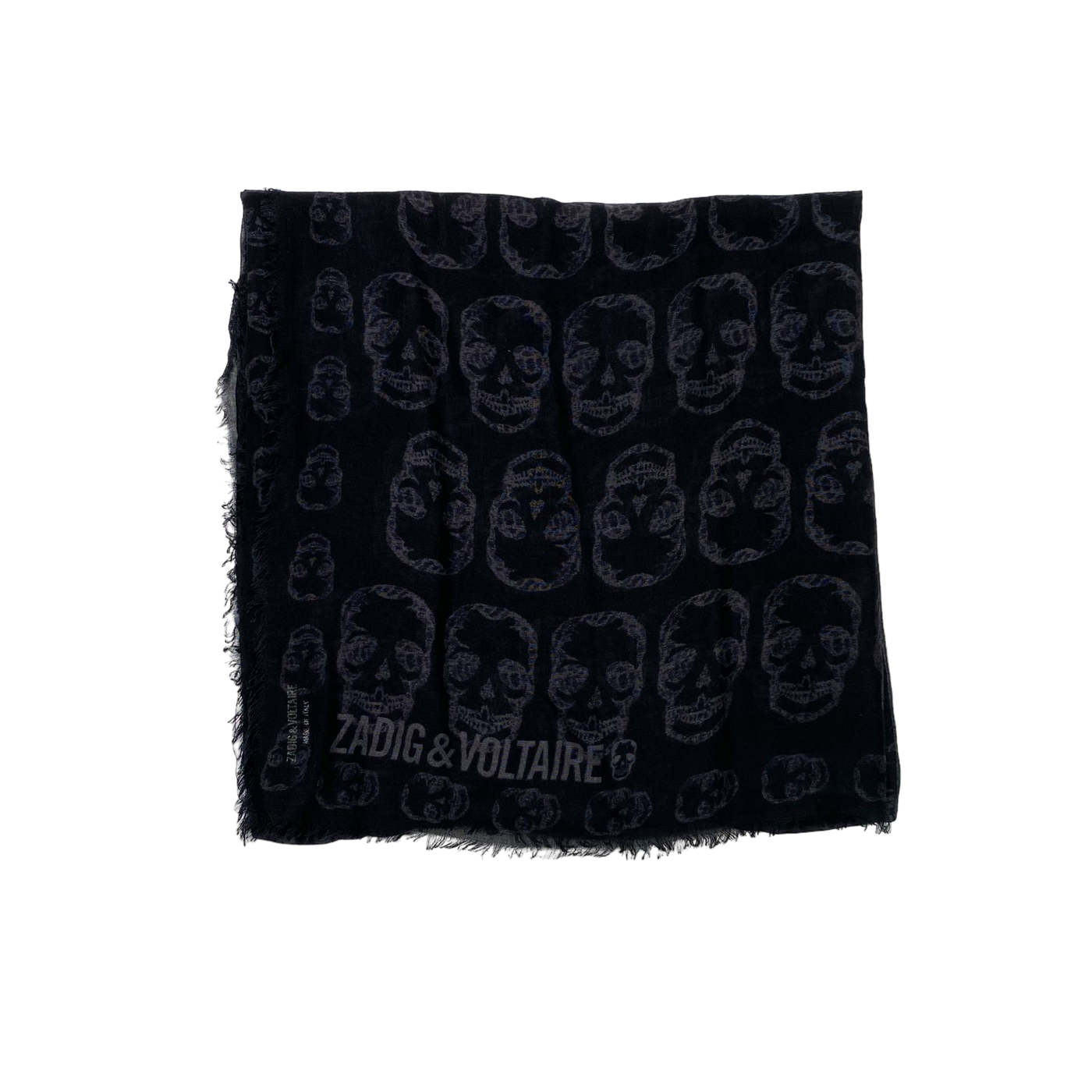 Zadig & Voltaire skull scarf, black