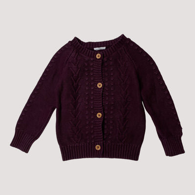 Jamie Kay knitted cardigan, burgundy | 92cm