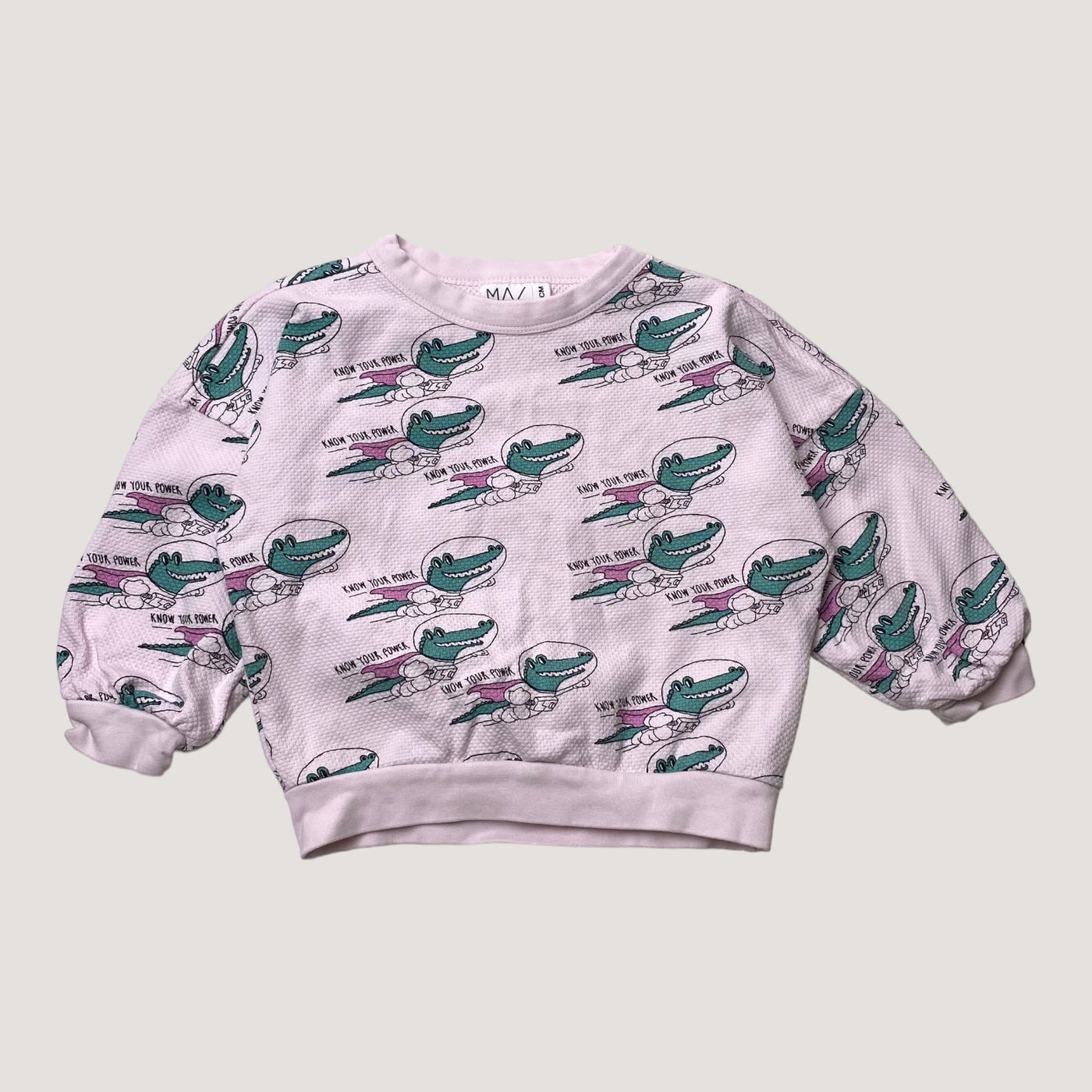 Mainio sweatshirt, crocodile | 86/92cm